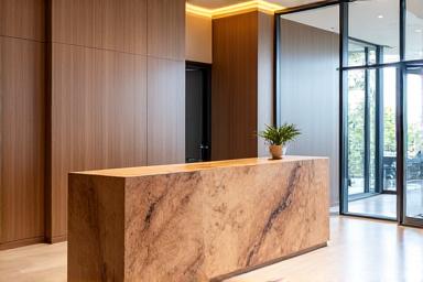 Commercial Eucalypt Reception Desk