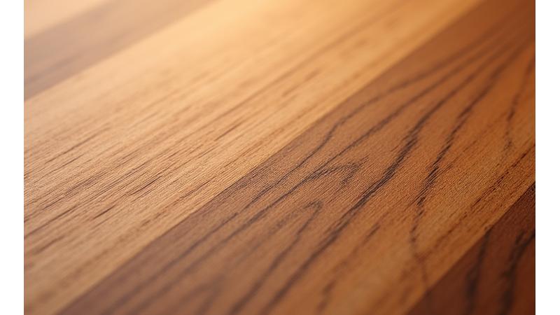 Abstract close-up of a smooth, rich timber grain